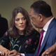 Rev. Jesse Jackson speaks with Democratic presidential candidate and self-help author Marianne Williamson at the Rainbow PUSH Coalition Annual International Convention on July 1, 2019, in Chicago.